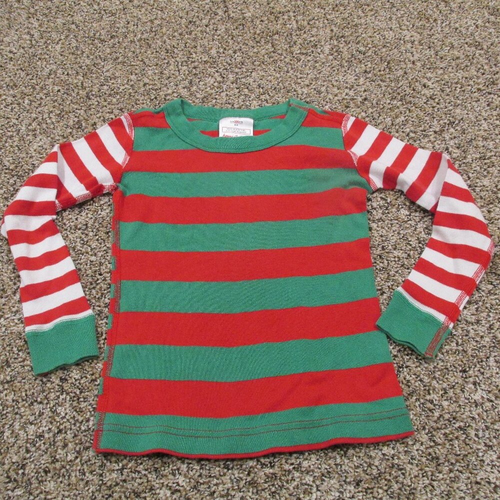 Christmas Pullover Pajama Shirt Toddler Boys 4 Red Green Long Sleeve Holiday